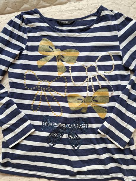 Tričká s dlhým rukávom 6 ks, 128