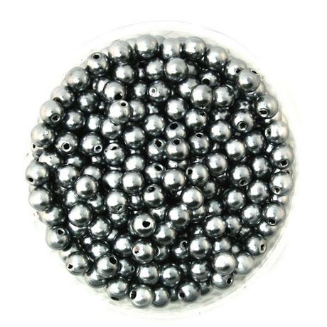 Perličky plastové strieborno šedé 8 mm,