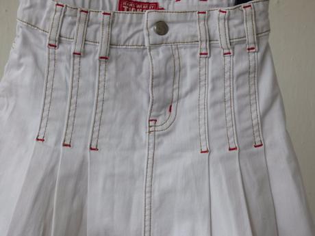 Biela riflová suknička, 110