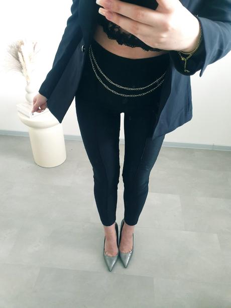 Čierne nohavice s retiazkou m, gate,m