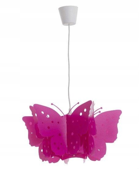 Plastová ružová lampa motýle - skladacia, 