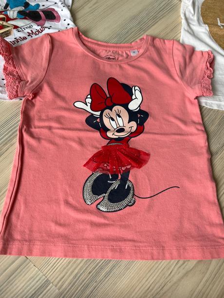 Minnie tricko 2ks a srdieckove (98) disney, f&f,98