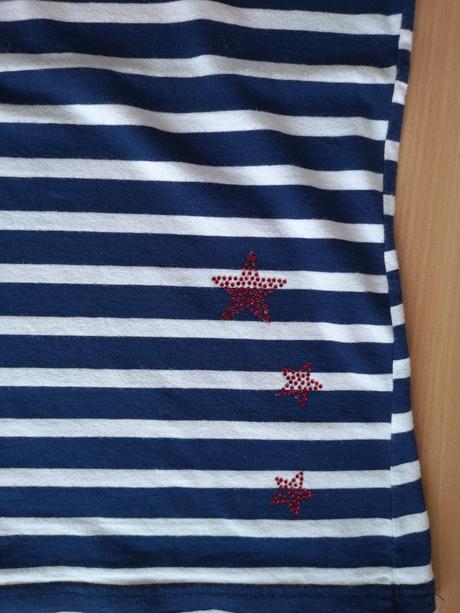 Predĺžené námornícke tričko s hviezdičkami, slovenka,128