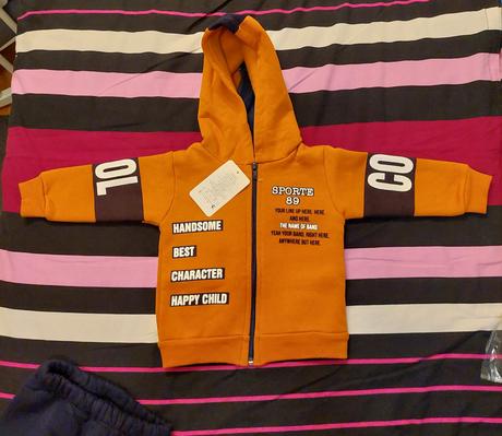 Trojdielna súprava- mikina, tričko, tepláky, 86