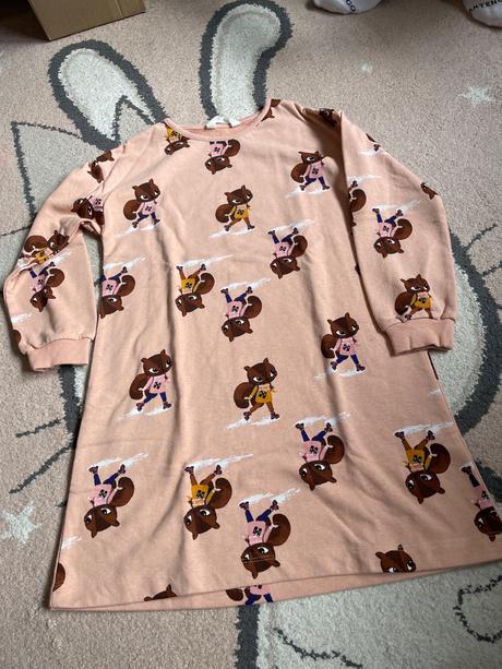 Mikinova tunika vevericky, h&m,134