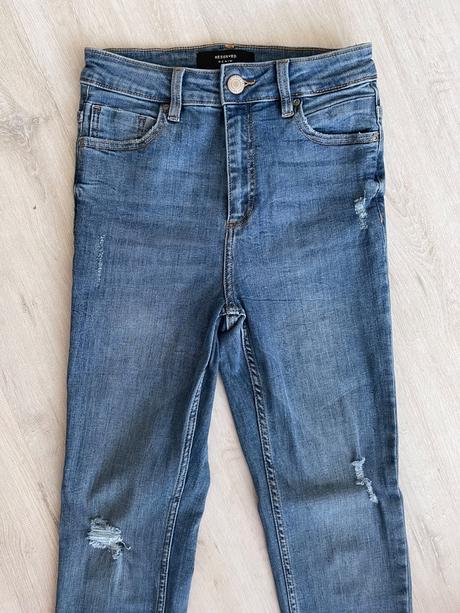 Nenosené elastické rifle s vysokým pásom, reserved,36