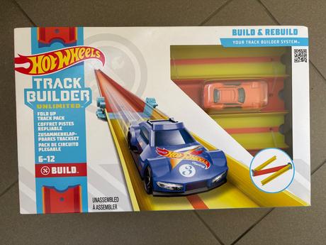 Hot wheels track builder sady, dráhy, spojky, 