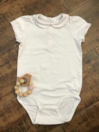 Biele body s golierom, h&m,92