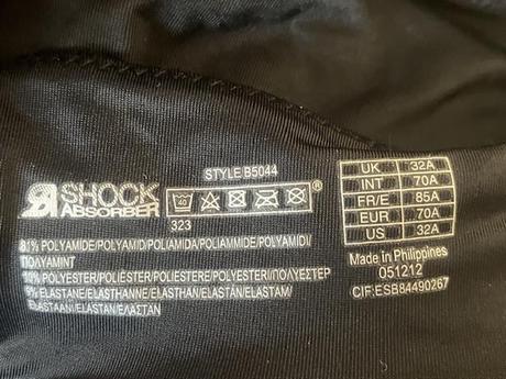 Športová podprsenka shock absorber, 70a