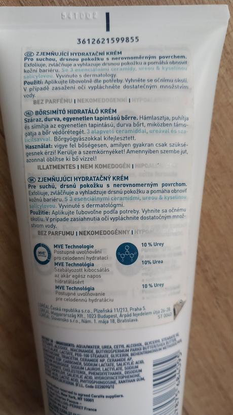 Cerave zjemňujúci krém, 