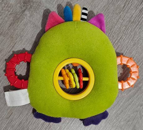 Interaktívna plyšová hrkálka sova ružová, 