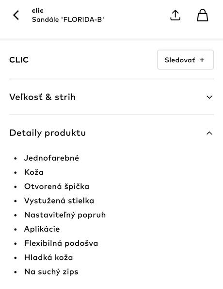 Clic sandále kožené nové, 29