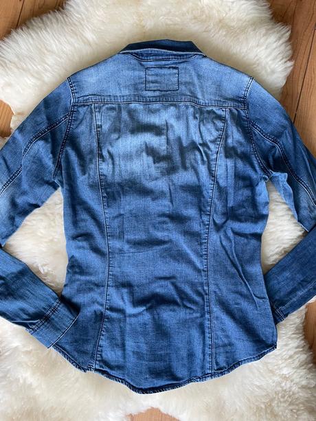 Riflová košeľa, h&m,xs