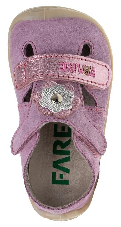 Fare bare - kožené sandálky fialové, fare,21 / 22
