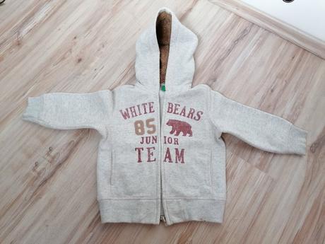 Mikina so zateplenou kapucnou, beneton, vel. 2roky, benetton,92