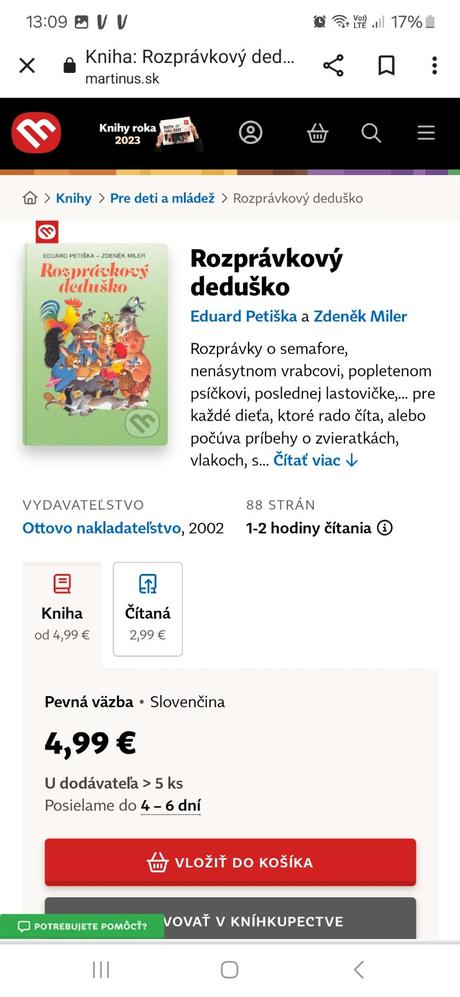 Kniha rozprávkový deduško,