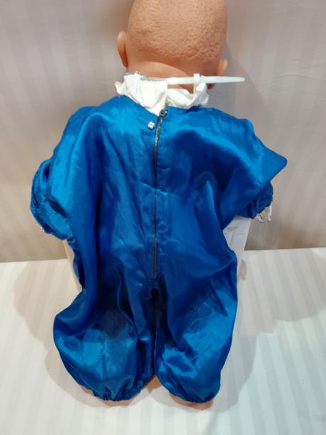 Kostým baby princ - modrý s mešcom, 62-74 cm,