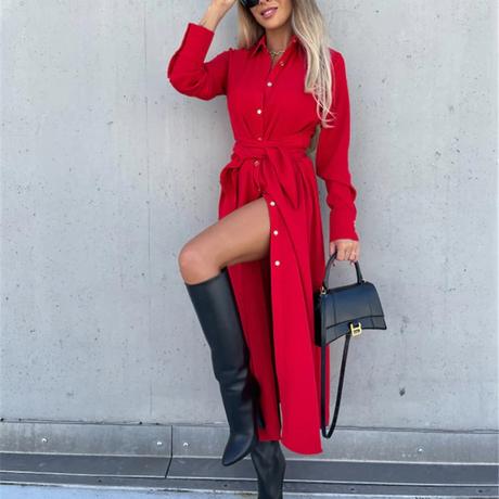 Blúzkové midi šaty, m