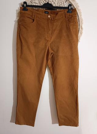 Hnedé menčestrové nohavice, xxl