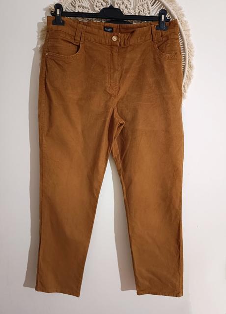 Hnedé menčestrové nohavice, xxl