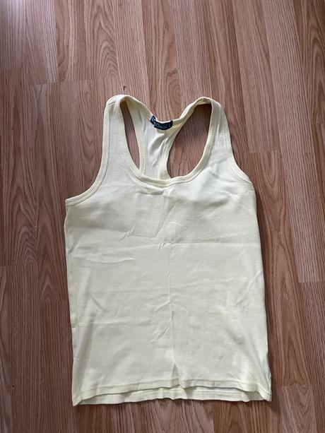 Dámske upletove žlte tielko, l