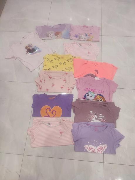 Dievčenské tričká s krátkym rukávom 110/116, h&m,110