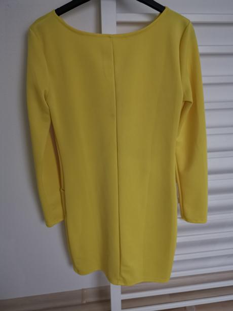 Žlté šaty s vreckami, s