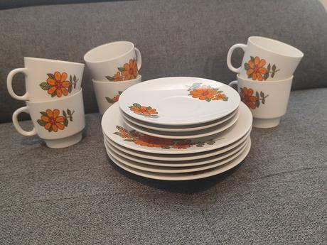 Retro porcelánový set, 