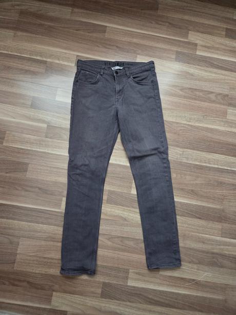 Rifle šedé - skinny fit stretch, h&m,170