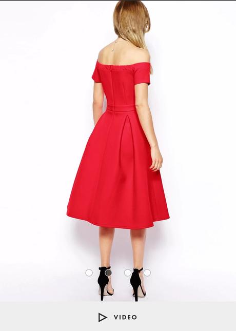 Elegantné červené šaty asos, s