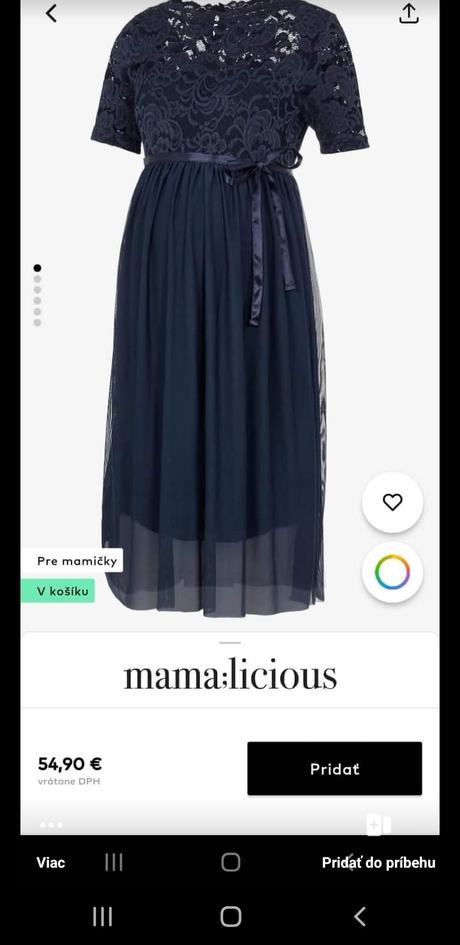 Spolocenske saty - tehotenske, xl