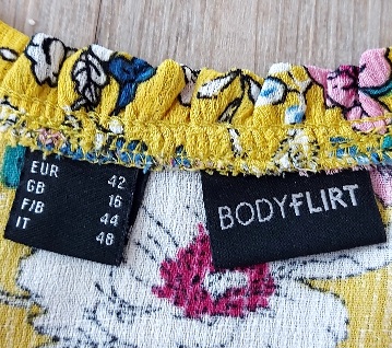 Žlté kvetinové šaty, bonprix,42