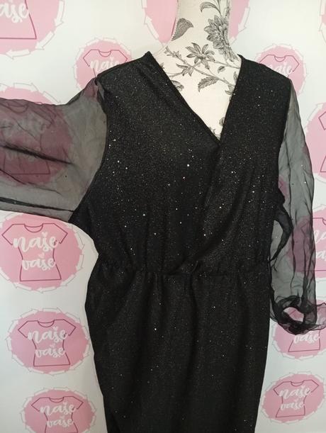 Trblietavé šaty elastické 46-50, xxl