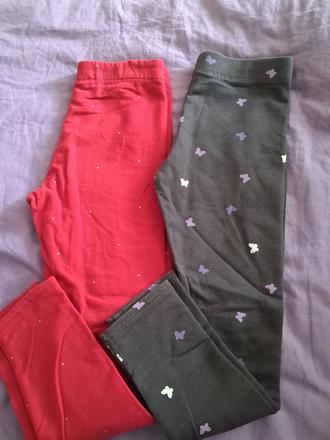2x teplé legíny, h&m,122