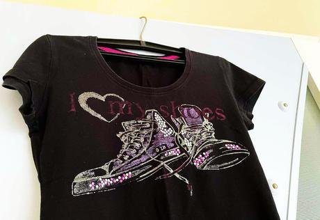 Tričko s aplikáciou tenisiek, m