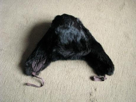 Tmavohnedá detská čiapka z kožušiny, 50