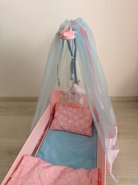 Postieľka pre bábiky baby annabell s baldachýnom, 