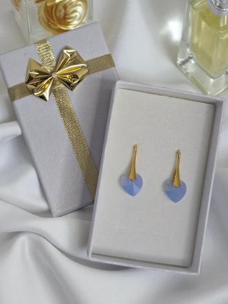 Pozlátené náušnice srdiečka,