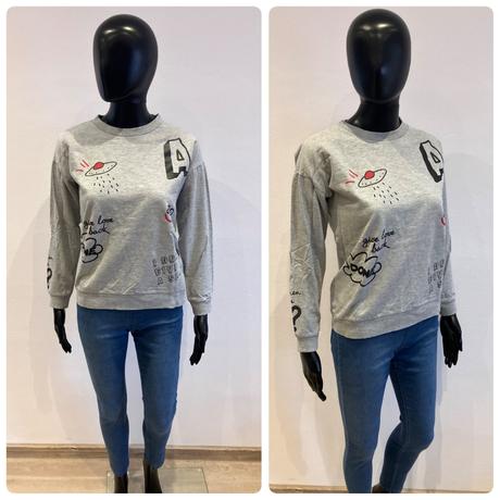 Dámska mikina s nápisom a potlačou (xs), sinsay,xs