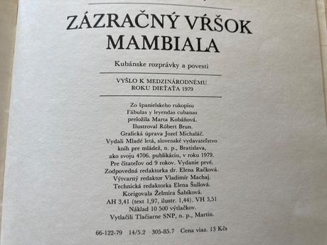 Zázračný vŕšok mambiala-prvé vyd.1979,