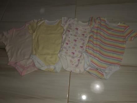 Balík 4x detské body s krátkym rukávom, 74