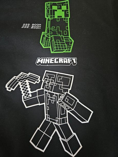 Mierne zateplena mikina minecraft, f&f,122