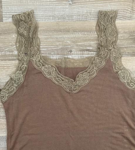 Elasticke letné tričko/tielko ramienka čipkované, m