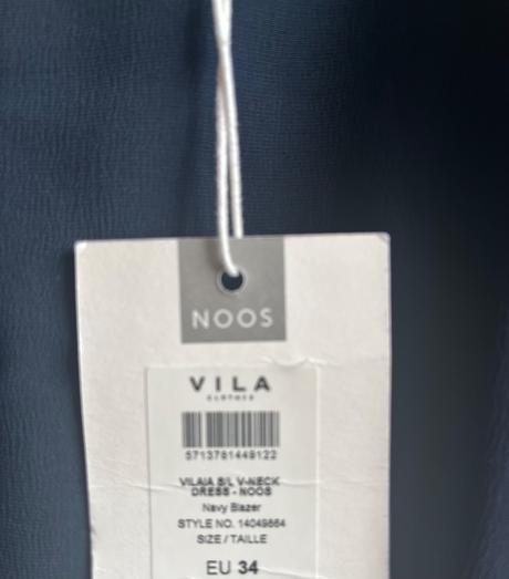 Vila tmavomodré šaty vel.xs, 34 / xs