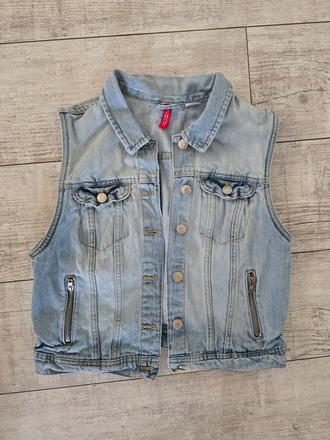 Riflova denim vesta zn. h&m, h&m,l