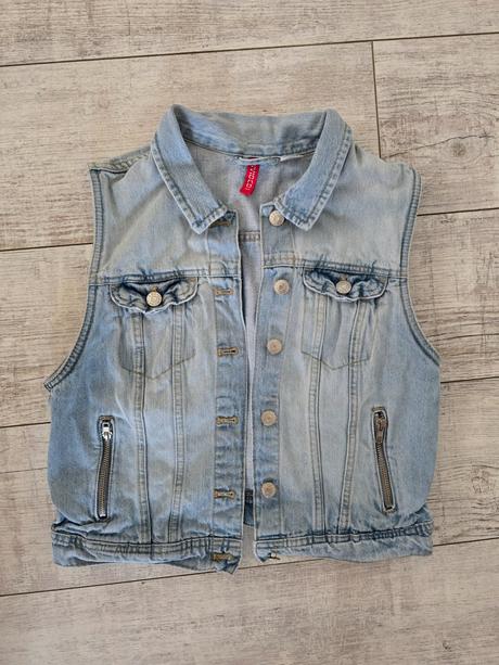 Riflova denim vesta zn. h&m, h&m,l