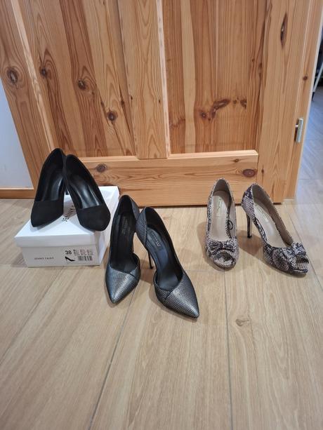 Dámske elegantné lodičky - 3 páry, 38