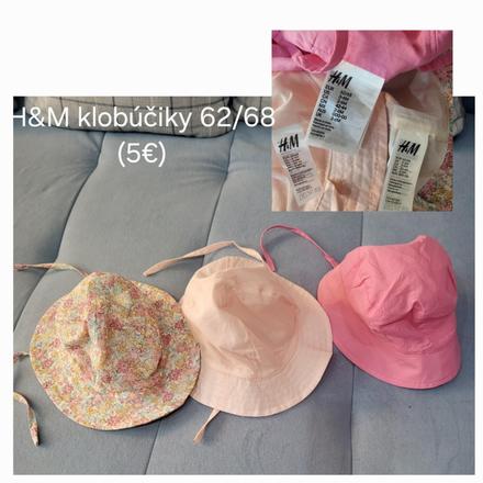 H&m klobúčiky,62/68, h&m,62