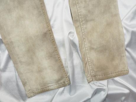 Kvalitné béžové nohavice 1982, 38