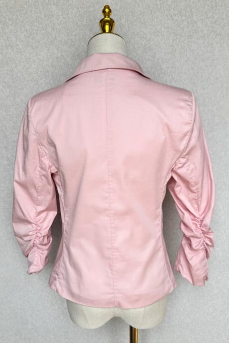 Letné sako v pastelovej ružovej, s